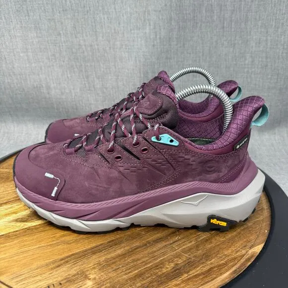 Hoka One One Kaha 2 Low GTX Women's Size 6 Hiking Shoes Grape Wine Purple Trail
