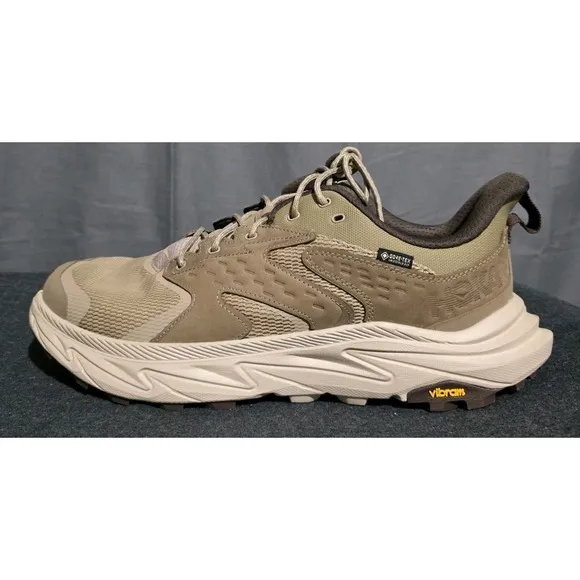 Hoka One One Shoes Men Size 13D Anacapa 2 Low Gore-Tex GTX Dune Tan Hiking NEW