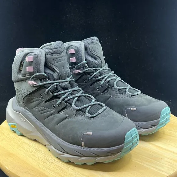 Hoka One One Womens Kaha 2 Mid GTX Hiking Boots Size 10 B Castlerock Gray New