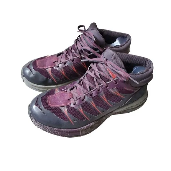 Hoka Women's Speedgoat Mid Waterproof Trail Running Shoes Size 7.5 Plum