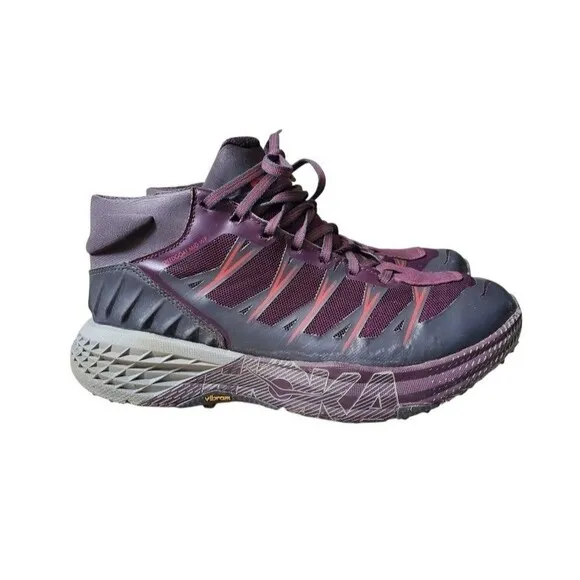 Hoka Women's Speedgoat Mid Waterproof Trail Running Shoes Size 7.5 Plum
