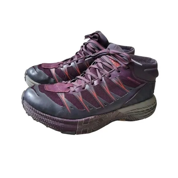 Hoka Women's Speedgoat Mid Waterproof Trail Running Shoes Size 7.5 Plum