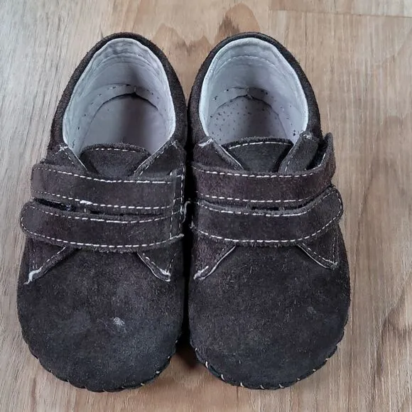 🧡HOST PICK Pediped Chocolate Brown Leather Suede Shoes 18-24 Months