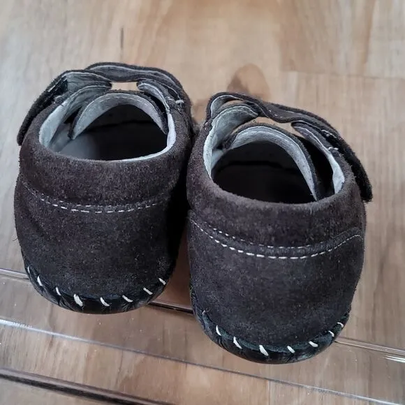 🧡HOST PICK Pediped Chocolate Brown Leather Suede Shoes 18-24 Months