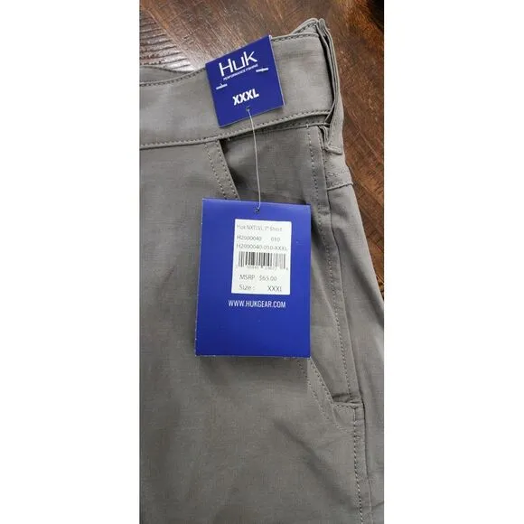 HUK Shorts Men's Size XXXL Gray Next‎ Level Quick-Drying Performance Fishing NEW