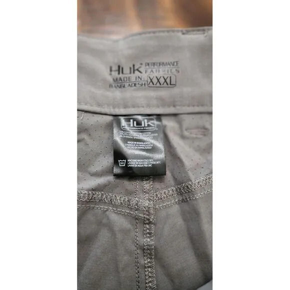 HUK Shorts Men's Size XXXL Gray Next‎ Level Quick-Drying Performance Fishing NEW