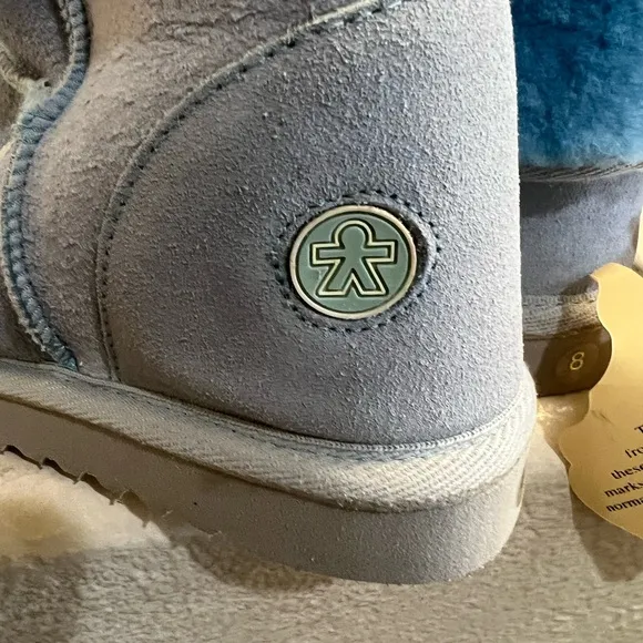 Human Australia Sheepskin Blue Ugg Boots‎ Women’s Size 8