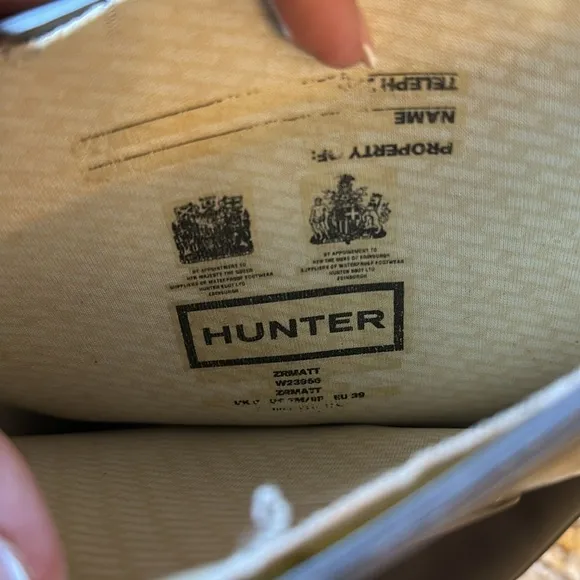 Hunter Gray H Logo Rain Boots