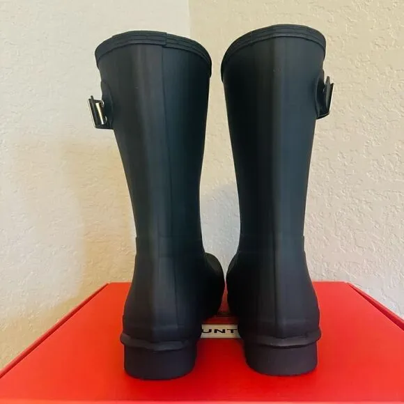 HUNTER Men's Original Short Waterproof Rain Boot, Rubber Black, Size 12, NWT