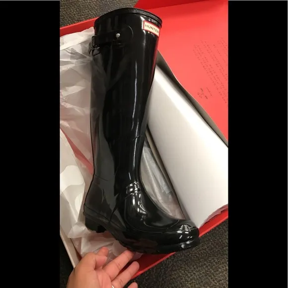 HUNTER ORG TALL GLOSSY RAIN BOOTS