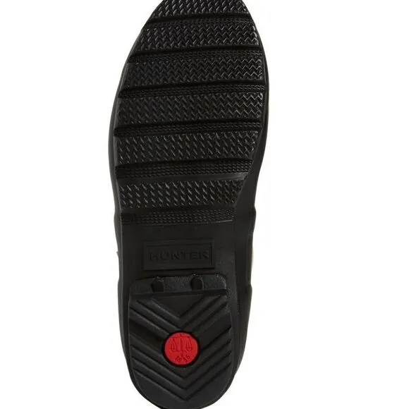 HUNTER Original Short Back Adjustable Rain Boot, BLACK GRAY, Size 10, NWT