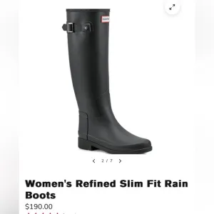 Hunter Women's Black Rain Boots