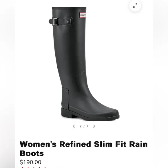 Hunter Women's Black Rain Boots