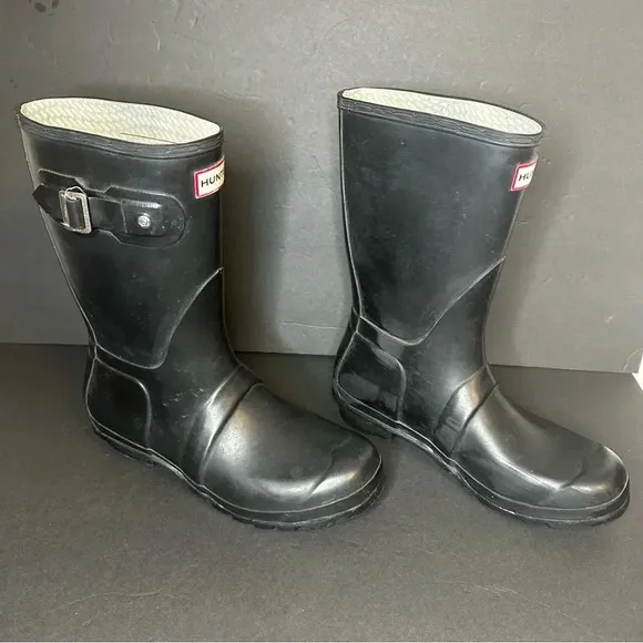 Hunter Women's Original Back Adjustable Short Rain Boots size 7M