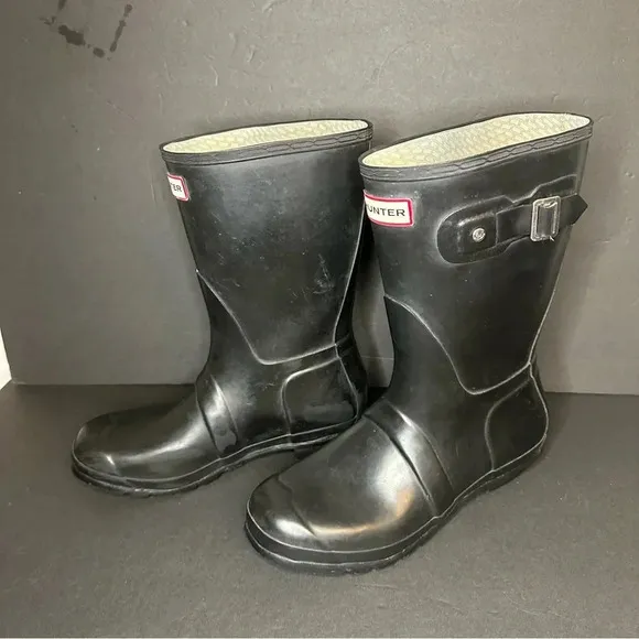 Hunter Women's Original Back Adjustable Short Rain Boots size 7M