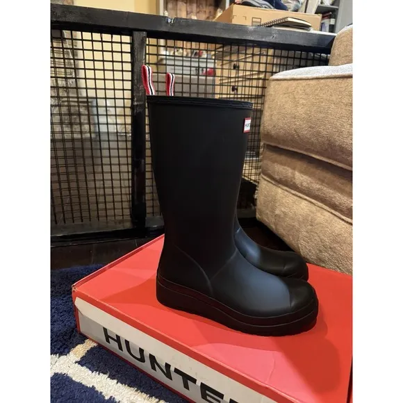Hunter Women's PLAY™ Tall Rain Boots Size Black Size 7 Duck