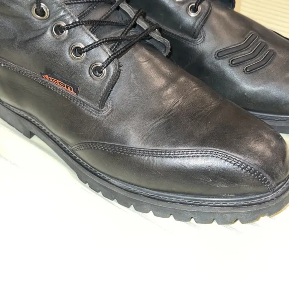 Icon Black Motorcycle Bike Boots Size 14