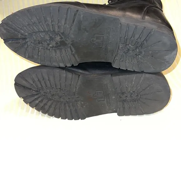 Icon Black Motorcycle Bike Boots Size 14