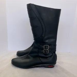 Icon Sacred Tall Leather Street Motorcycle Boots S 9 Black