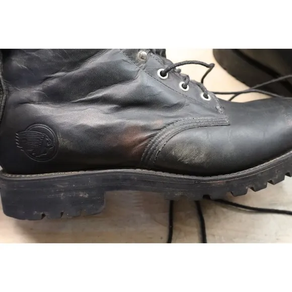 Indian Motorcycle Boots Mens Size 10 W Black Leather