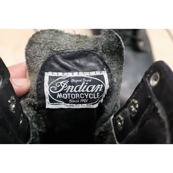 Indian Motorcycle Boots Mens Size 10 W Black Leather
