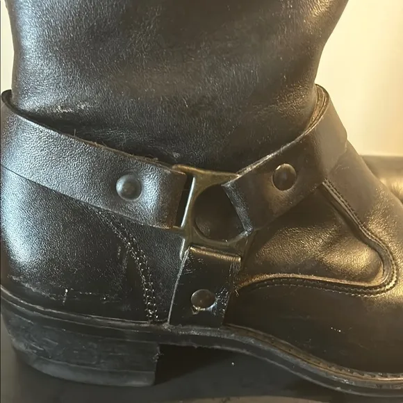 Iron Age Men’s Black Leather Mid-Calf Boots with Sturdy Sole