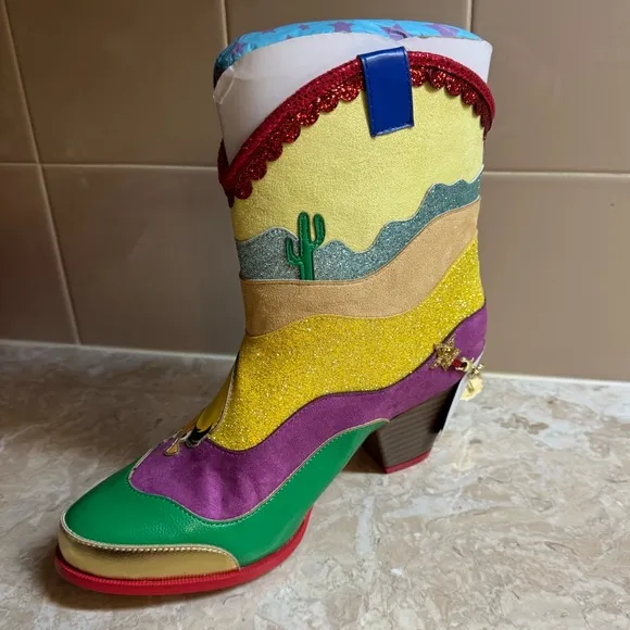 IRREGULAR CHOICE X LOONEY TUNES BEEP! BEEP! COWBOY BOOTS Size 9 NEW IN BOX