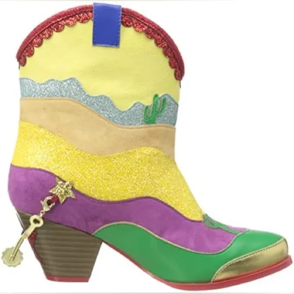 IRREGULAR CHOICE X LOONEY TUNES BEEP! BEEP! COWBOY BOOTS Size 9 NEW IN BOX