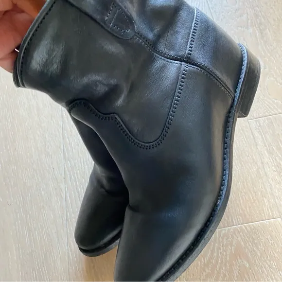 Isabel Marant crisi concealed wedge black Leather ankle boots euro 38 us 8 women
