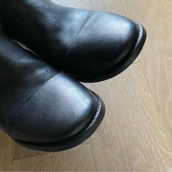 Isabel Marant crisi concealed wedge black Leather ankle boots euro 38 us 8 women