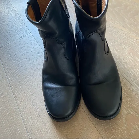 Isabel Marant crisi concealed wedge black Leather ankle boots euro 38 us 8 women