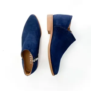 Italeau Florence Leather Ankle Booties Blue