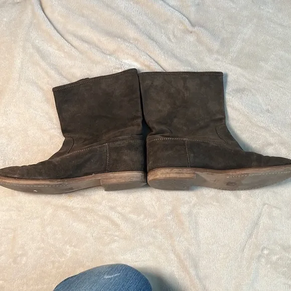 J Crew Brown Suede Leather Ankle Boots Size 7