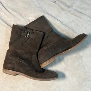 J Crew Brown Suede Leather Ankle Boots Size 7
