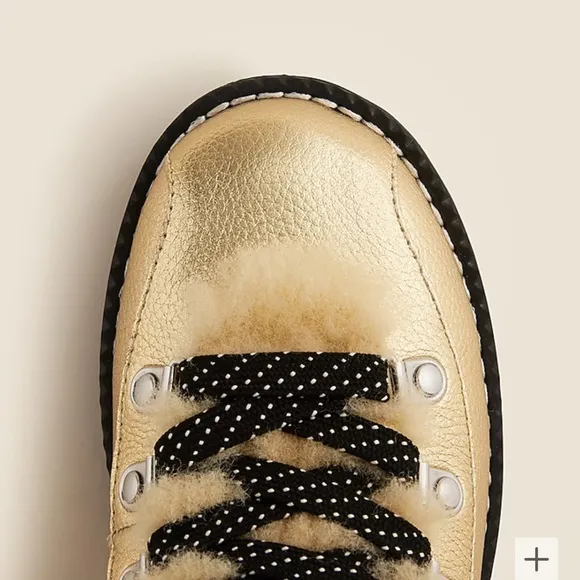 J. Crew New Nordic boots in metallic leather CE829 Gold