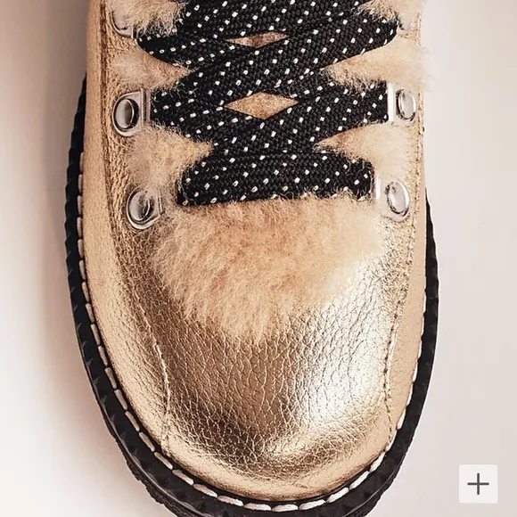J. Crew New Nordic boots in metallic leather CE829 Gold