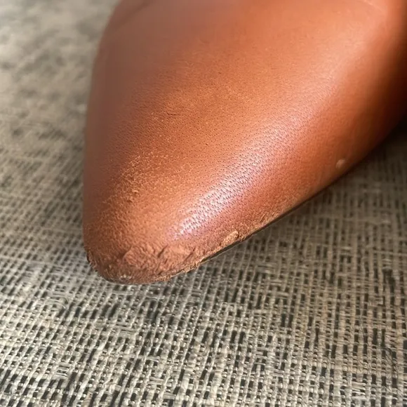 J. CREW Sadie Tan Leather Zip Up Ankle Boots Size 9.5