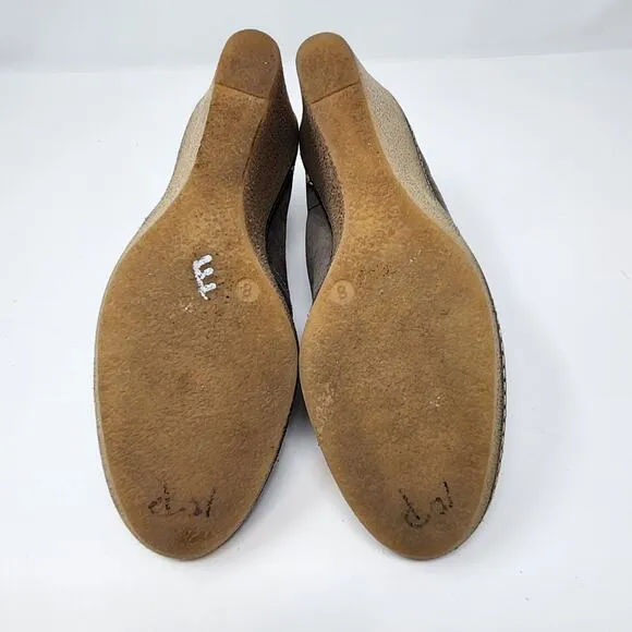 J Crew Womens Gray Suede Wedge Chukka Ankle Boots Size 8 Lace Up Booties