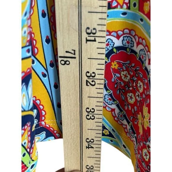J. Mcglaughlin Catalina‎ Cloth Printed Paisley Shift Dress with pockets Size XS