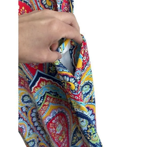 J. Mcglaughlin Catalina‎ Cloth Printed Paisley Shift Dress with pockets Size XS