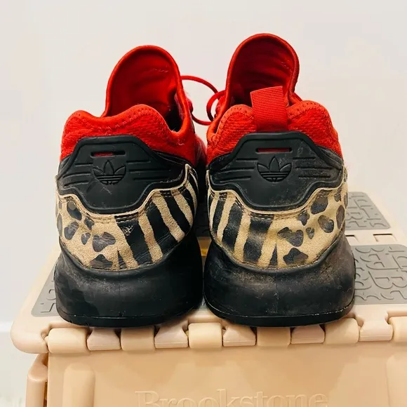 Jalen Ramsey x ZX 2K Boost 'Survival Is Rare' red black leopard men sz 11 shoes