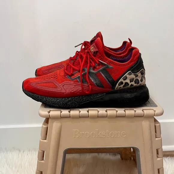 Jalen Ramsey x ZX 2K Boost 'Survival Is Rare' red black leopard men sz 11 shoes