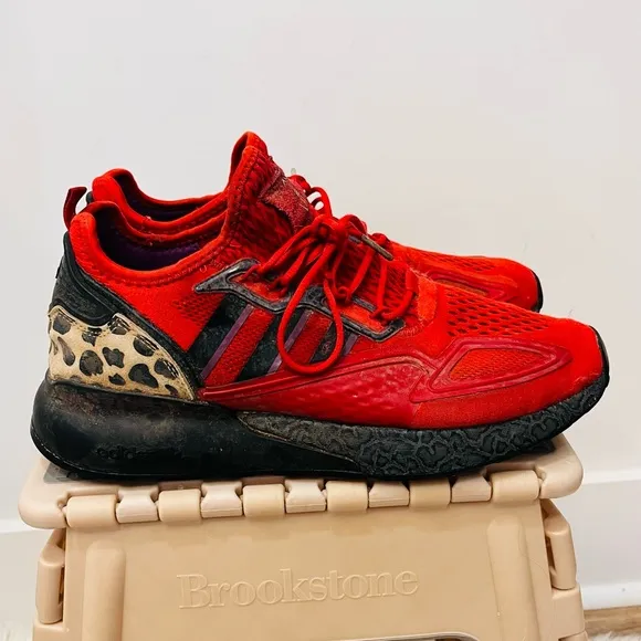 Jalen Ramsey x ZX 2K Boost 'Survival Is Rare' red black leopard men sz 11 shoes