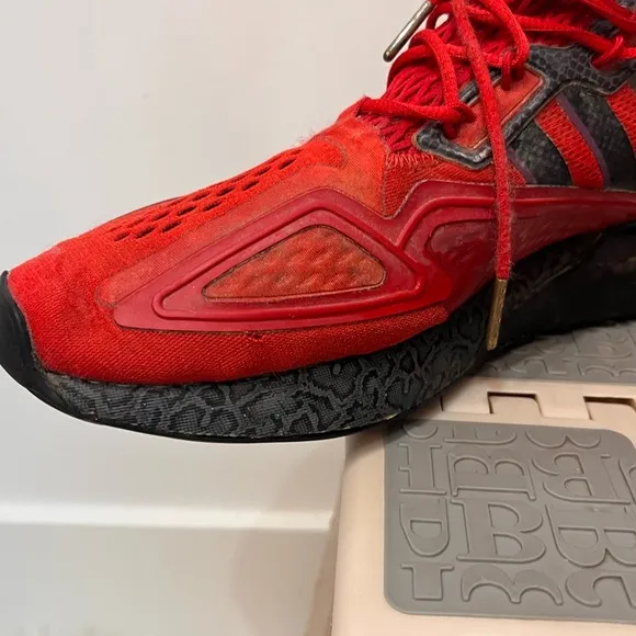 Jalen Ramsey x ZX 2K Boost 'Survival Is Rare' red black leopard men sz 11 shoes