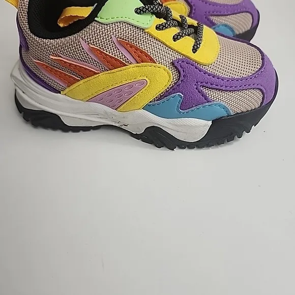 Javi Achieve Toddler Sneakers Sz 8C Stylish Comfortable Colorful Athletic Retro