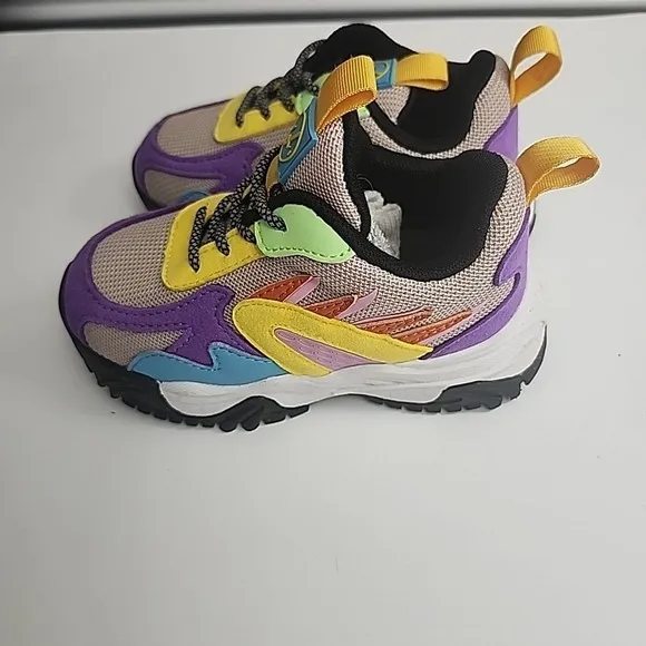 Javi Achieve Toddler Sneakers Sz 8C Stylish Comfortable Colorful Athletic Retro