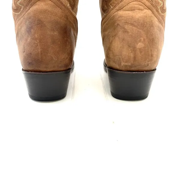 JB Dillon Women’s Tan Goat Leather Western Cowgirl Boots