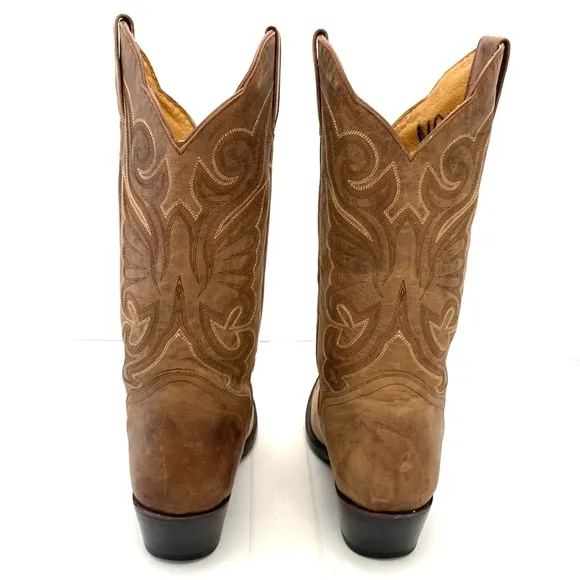 JB Dillon Women’s Tan Goat Leather Western Cowgirl Boots