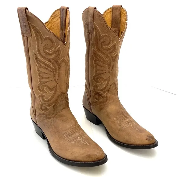 JB Dillon Women’s Tan Goat Leather Western Cowgirl Boots