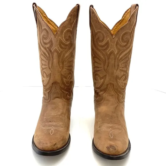 JB Dillon Women’s Tan Goat Leather Western Cowgirl Boots